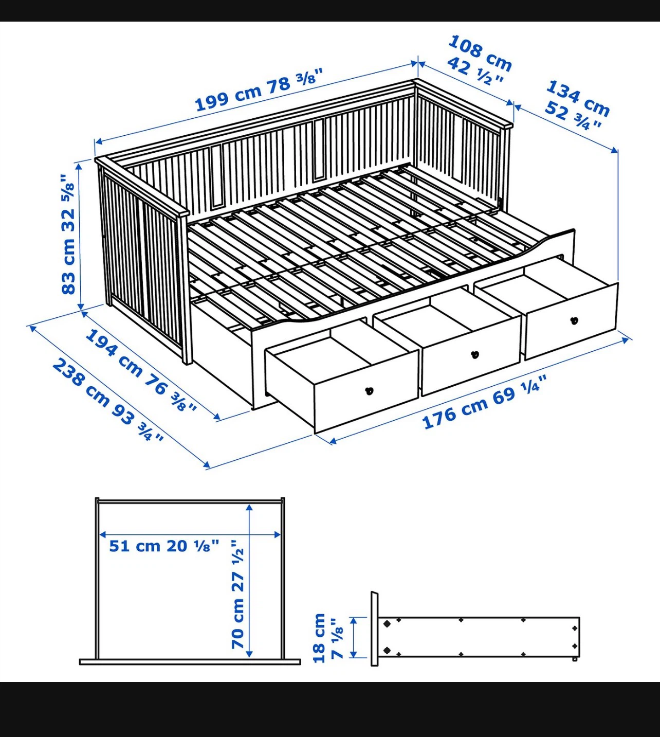 Daybed sleeper sofas with 3 Storage Drawers - photo 2