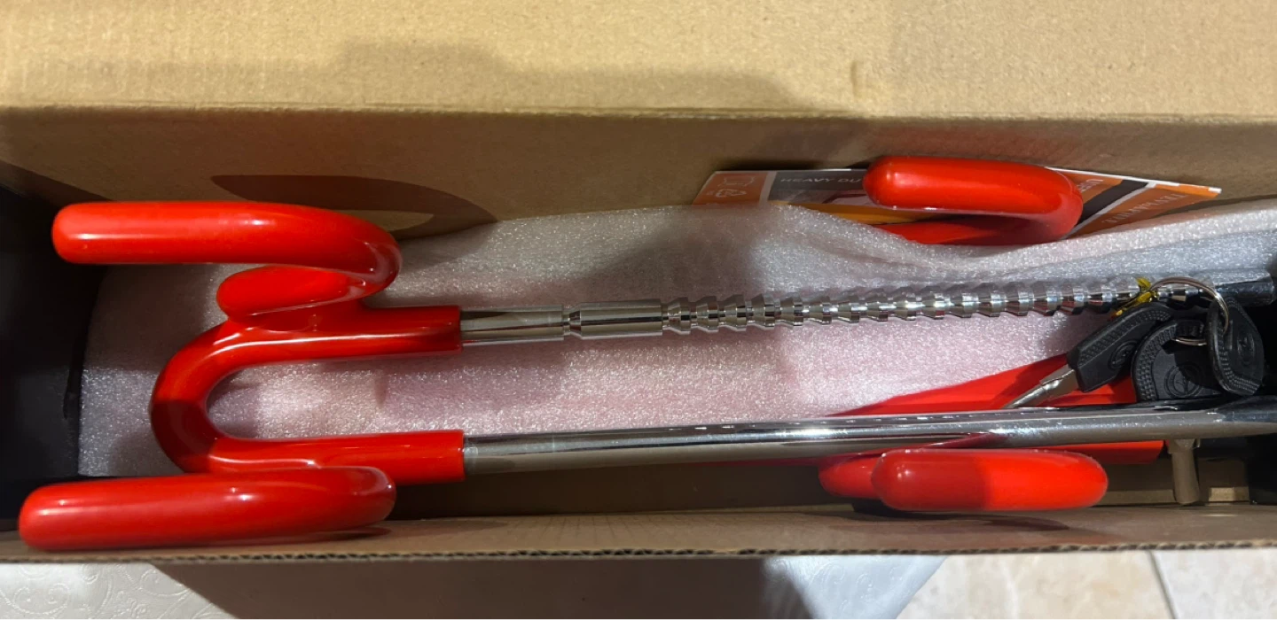 TEVLAPHEE Double Hooks Steering Wheel Lock - photo 3