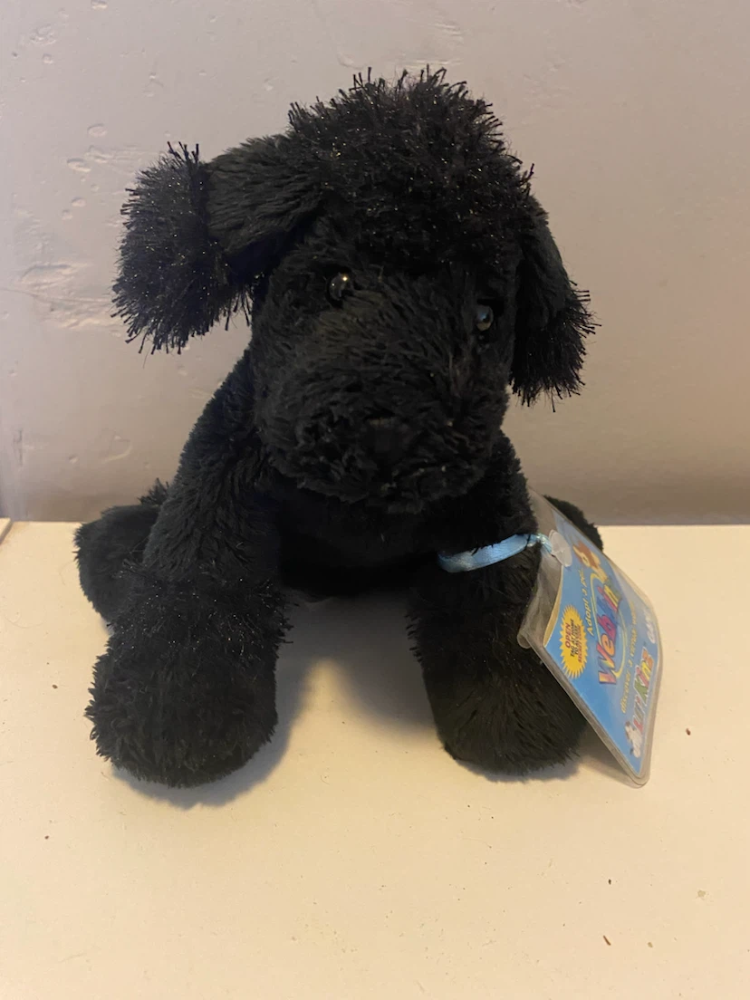 Vintage Webkinz Black Poodle Dog Plush Toy