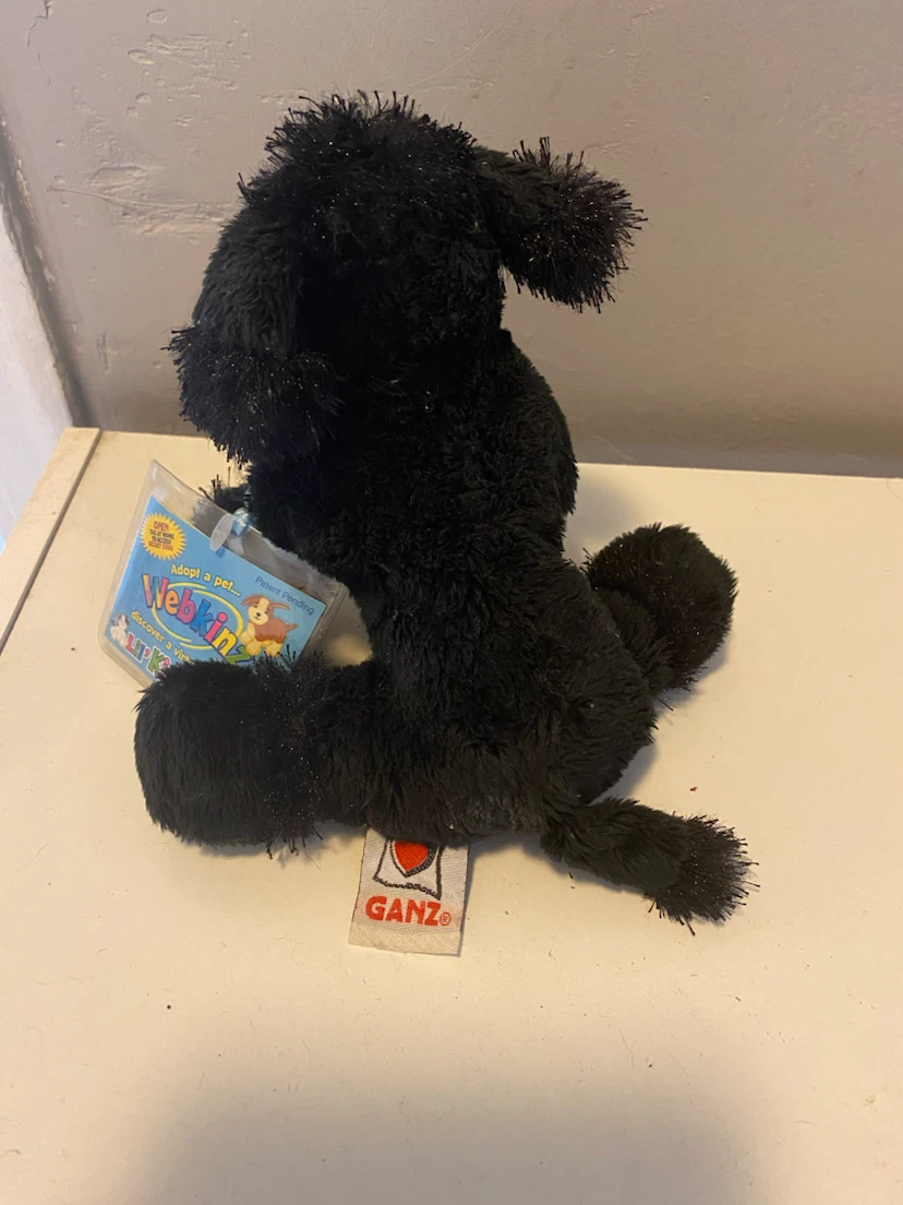 Vintage Webkinz Black Poodle Dog Plush Toy - photo 2