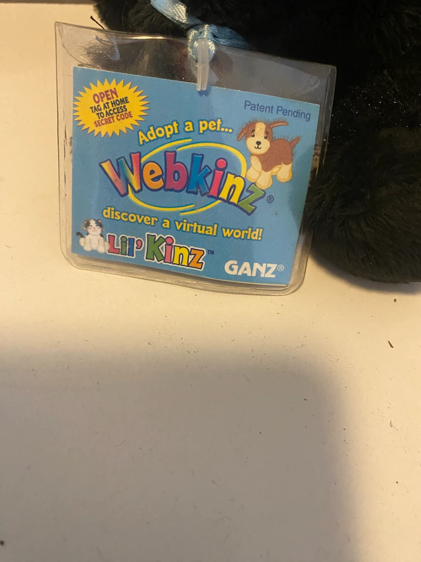 Vintage Webkinz Black Poodle Dog Plush Toy - photo 3