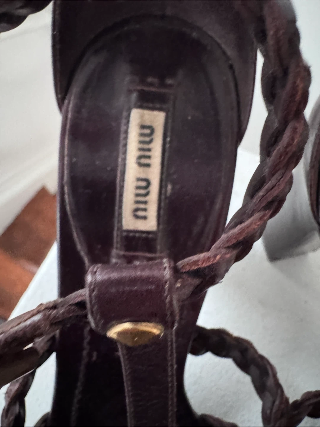 Miu Miu Braided Leather Heels - photo 5