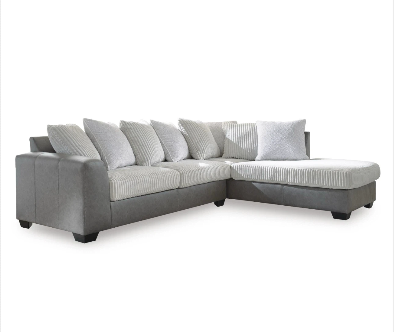 Clairette Court 2-Piece Sectional with Chaise in Alloy - photo 3