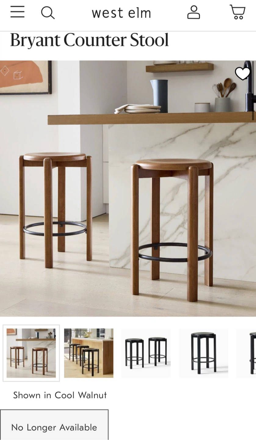 West Elm Bryant Counter Stools (Set of 3)