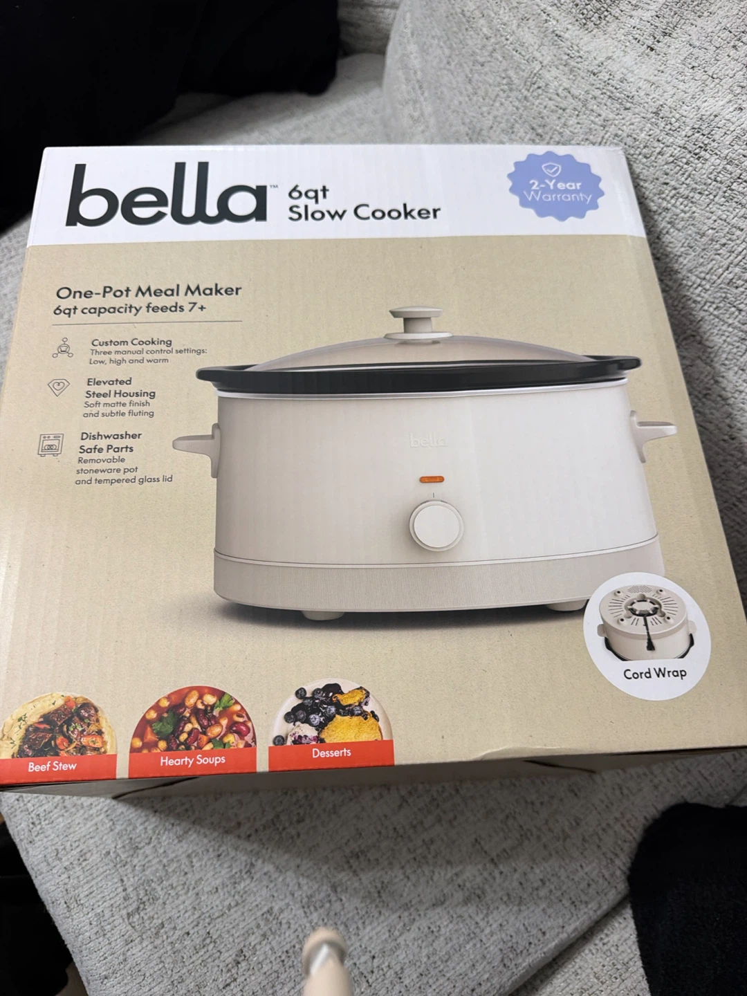 Bella 6qt Slow Cooker - One-Pot Meal Maker
