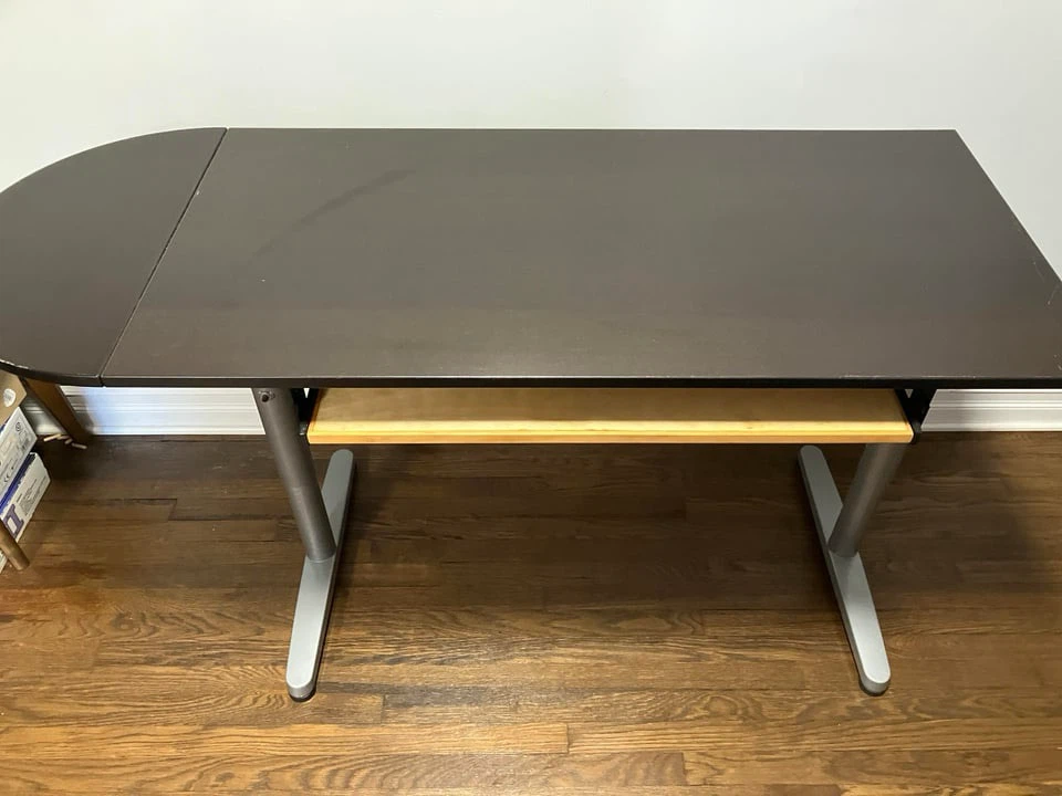 IKEA GALANT black desk with sliding drawer $80