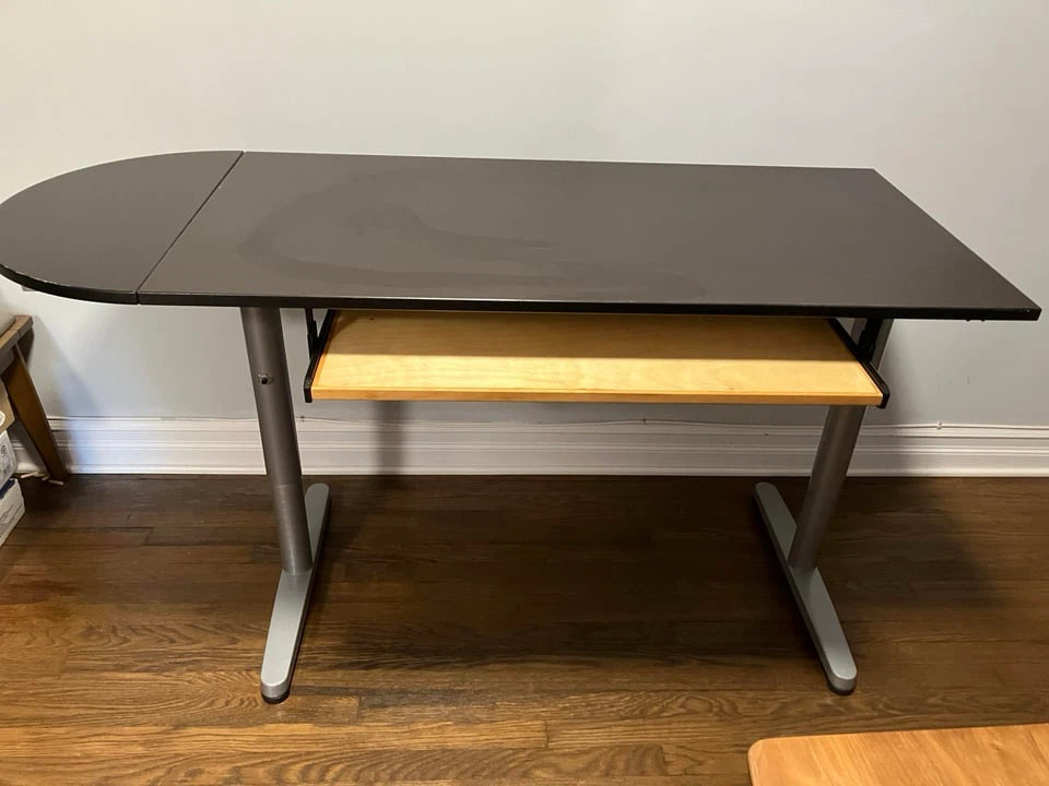 IKEA GALANT black desk with sliding drawer $80 - photo 4