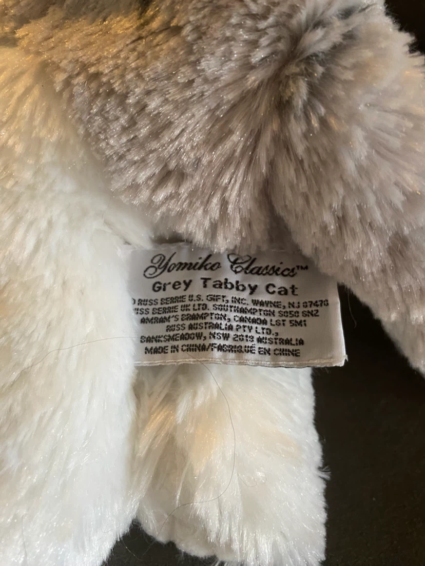 Yomiko Classics Grey Tabby Cat Plush Toy - photo 2