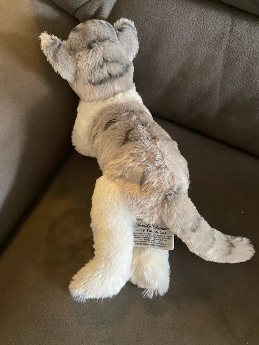 Yomiko Classics Grey Tabby Cat Plush Toy - photo 3