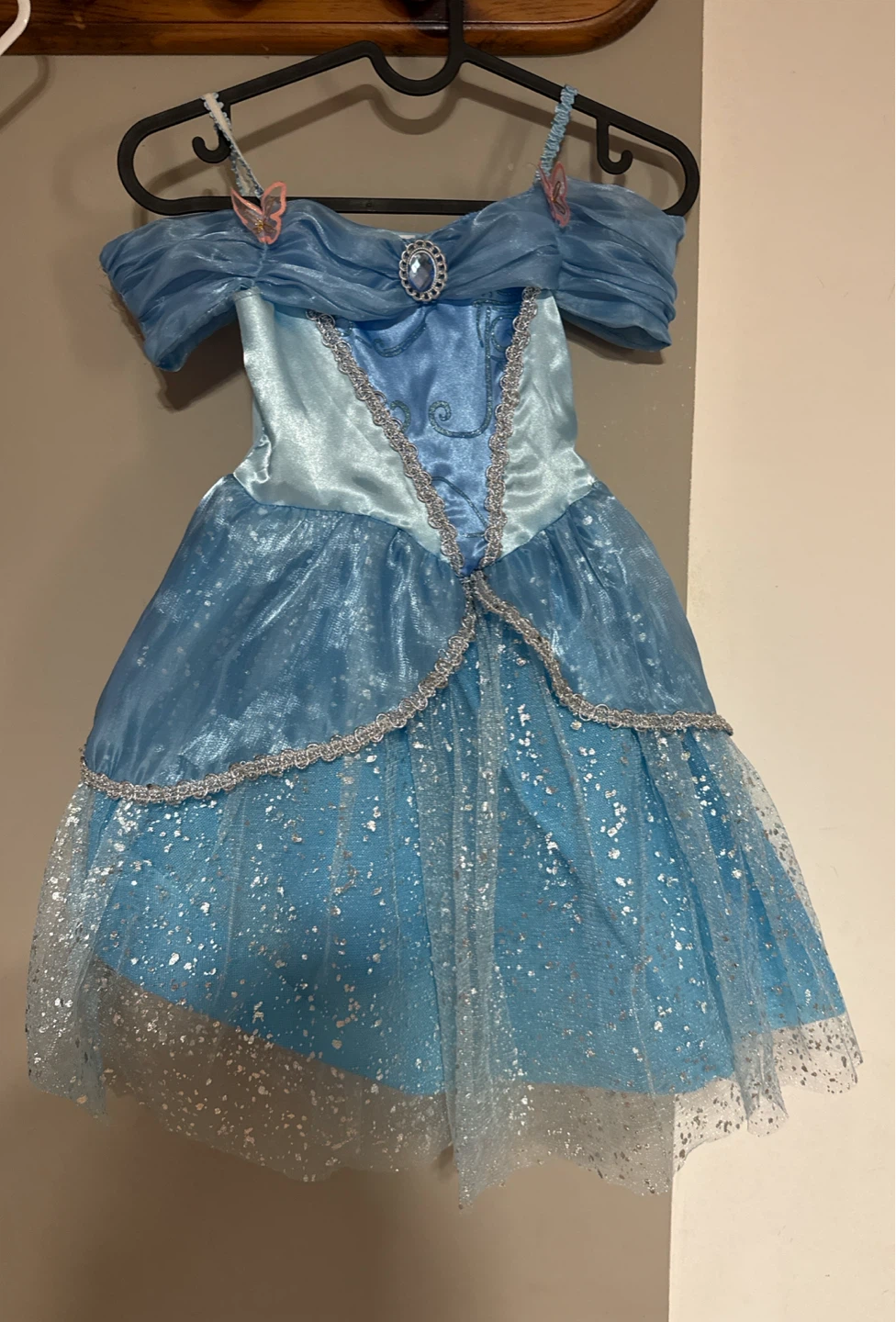 Blue princess dress with glitter
