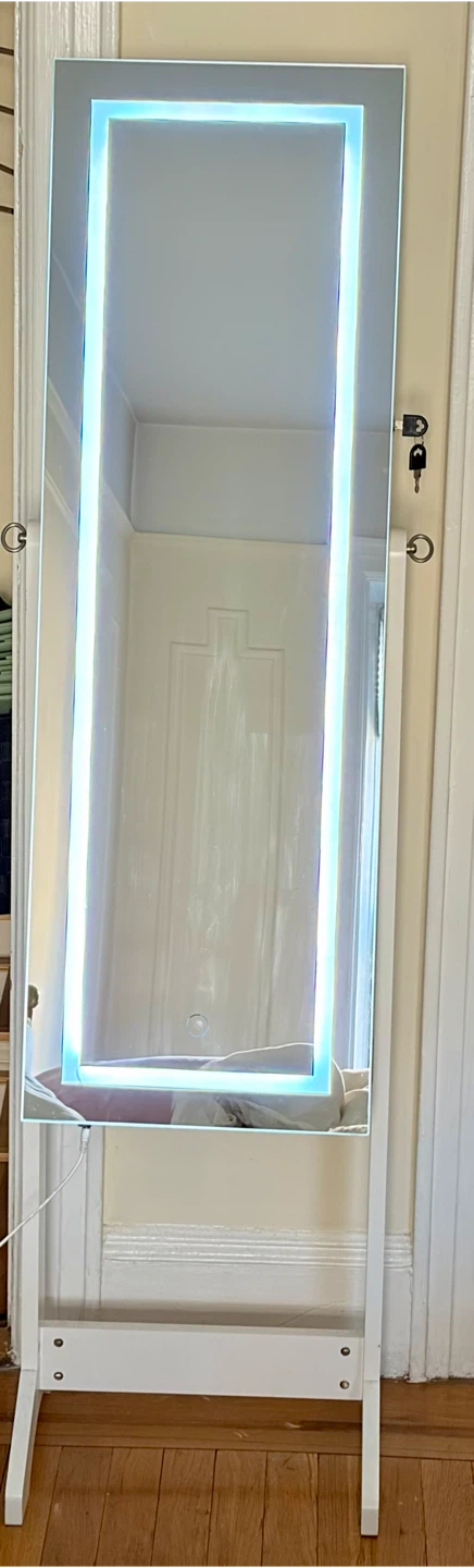 LED Full Length Mirror with Storage & Lock - photo 4