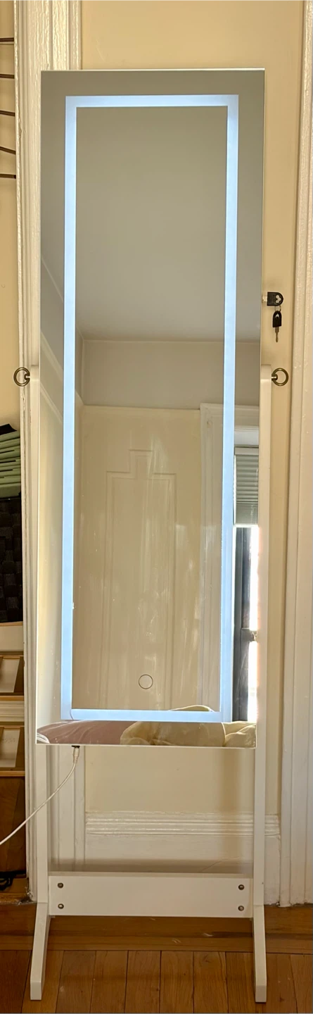 LED Full Length Mirror with Storage & Lock - photo 5
