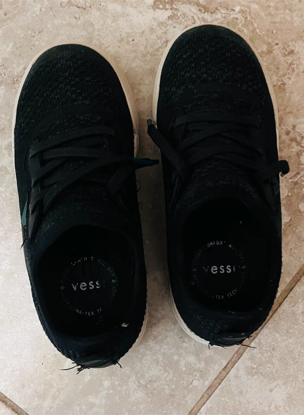 Vessi Black Knit washable shoes for toddlers