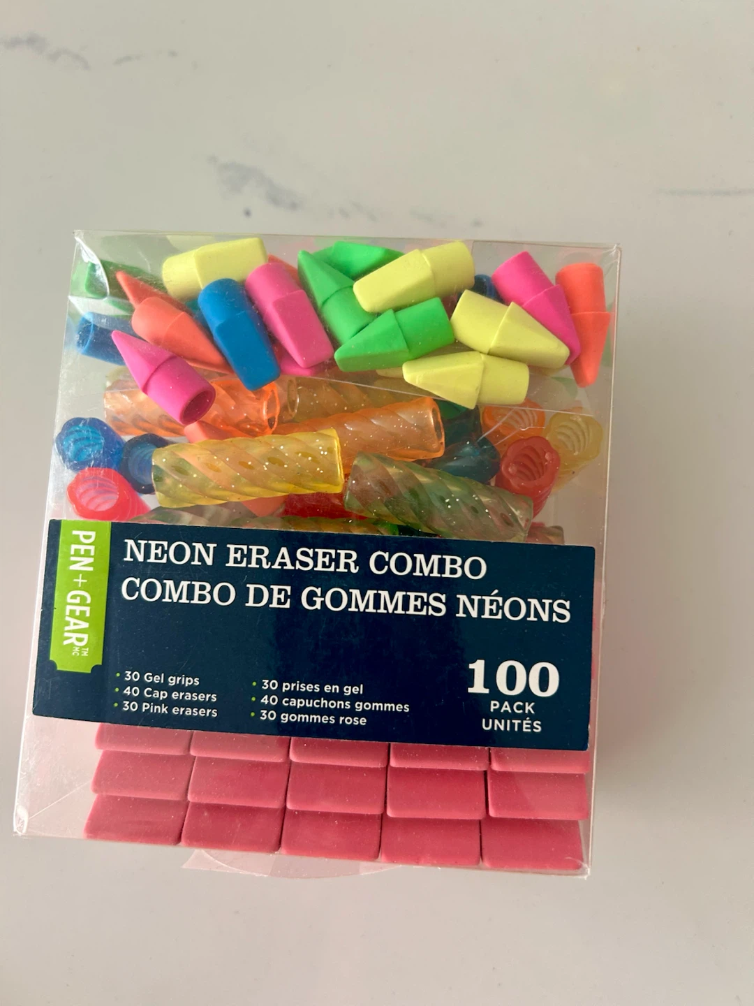 Neon Eraser Combo - 100 Pack New! - photo 3