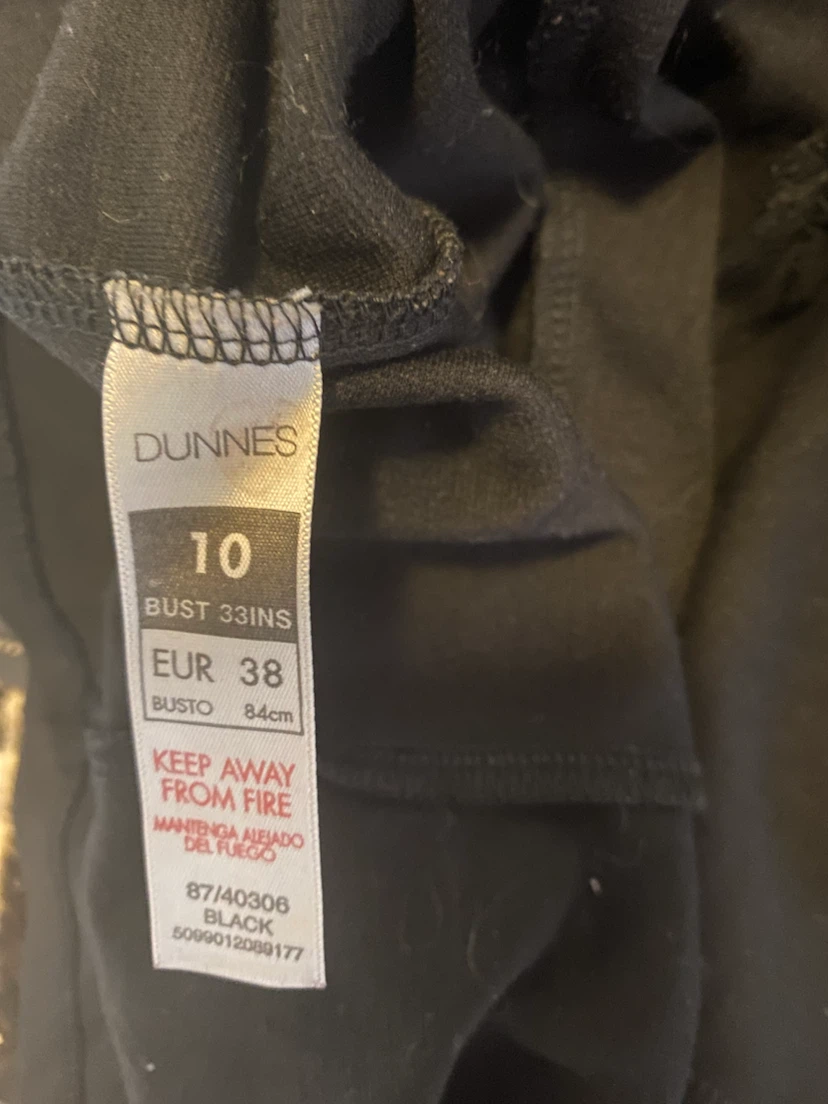 Dunnes Black White Polka Dot Halter Dress Size 10 - photo 3
