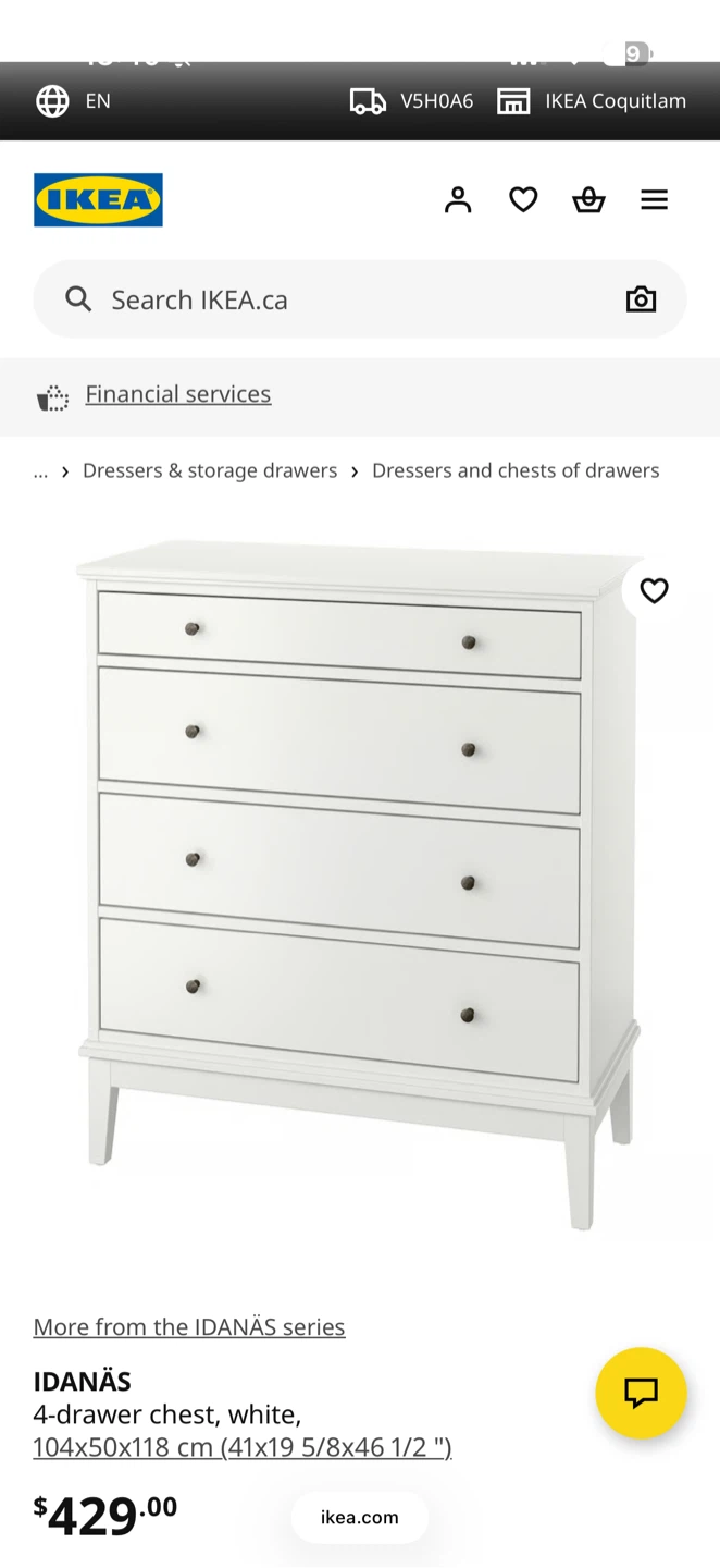 IKEA IDANÄS 4-drawer chest, white - photo 2