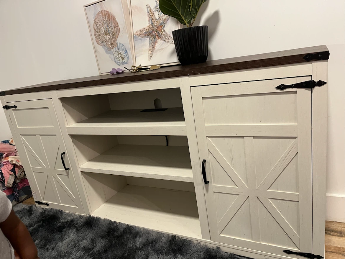 Farmhouse Style Media Console TV Stand