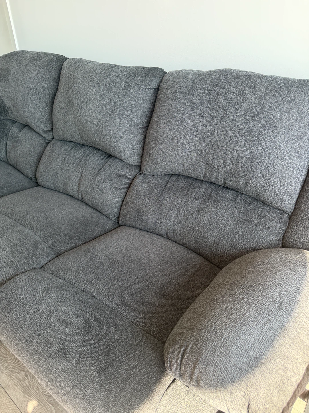 Grey 3-Seater Reclining Sofa - photo 4