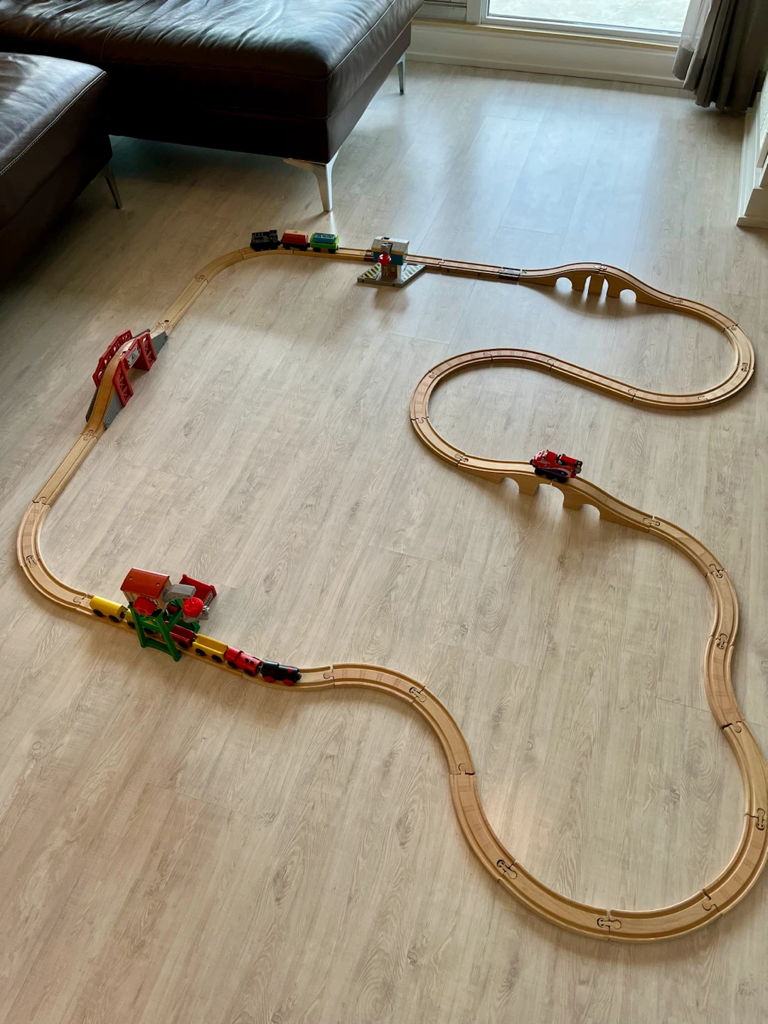 Wooden Toy Train Set with Vicartown Dieselworks