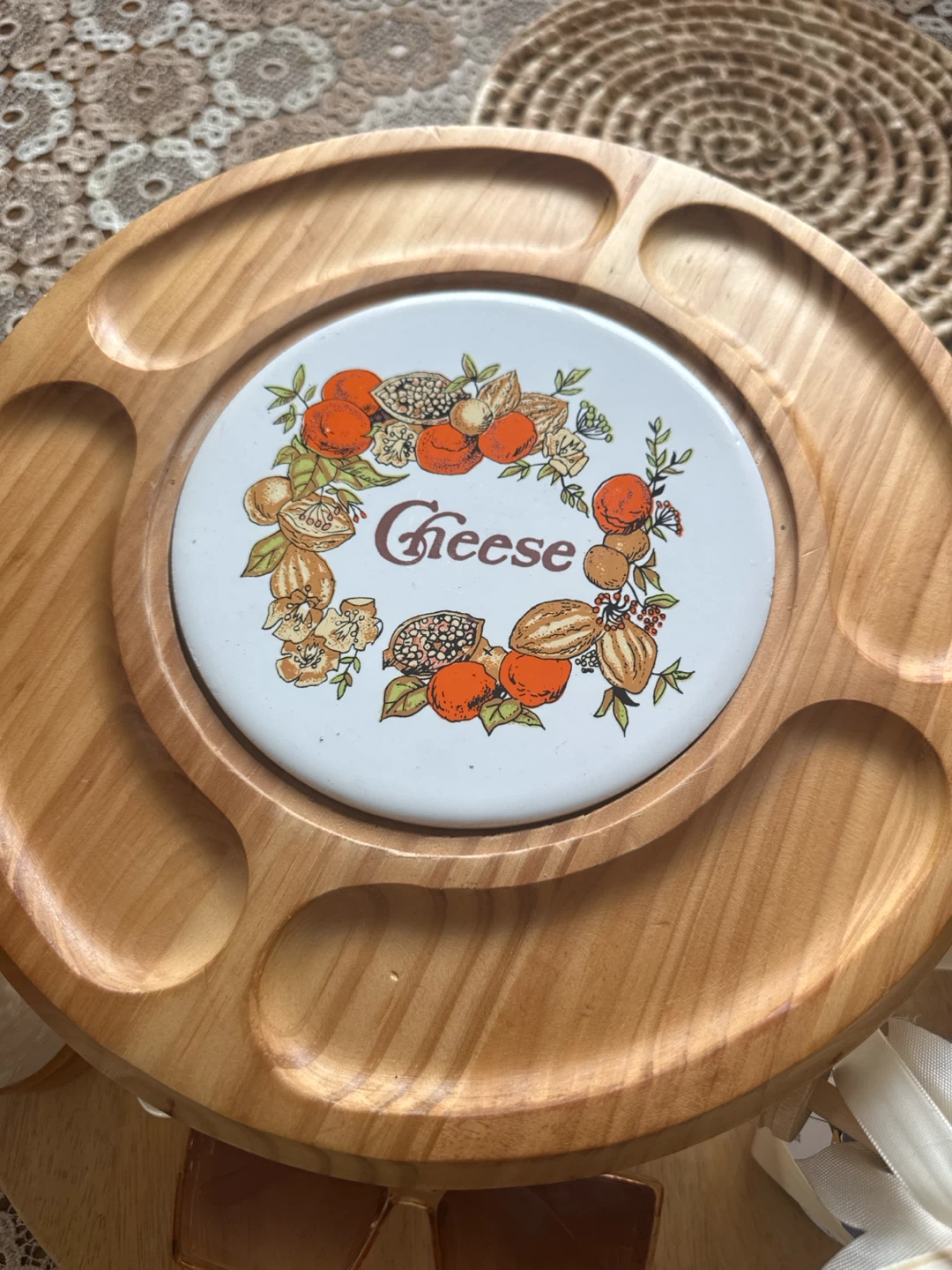Vintage Cheese Board with Glass Dome - photo 2