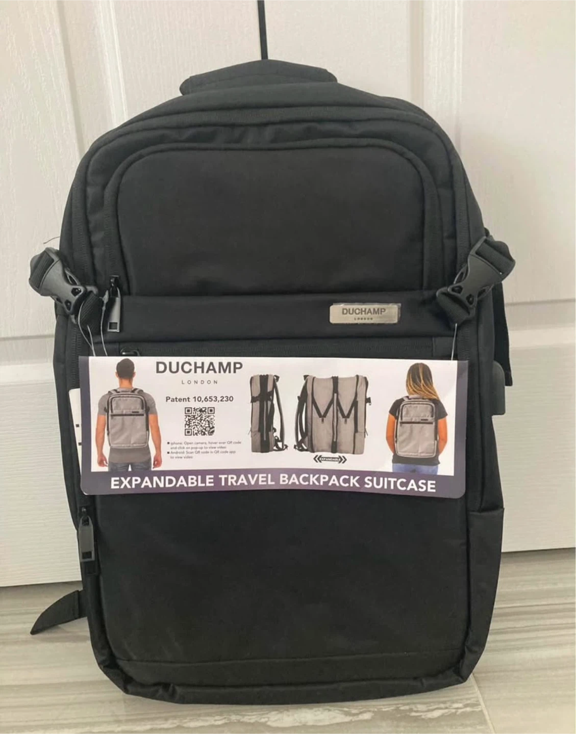 DUCHAMP LONDON Expandable Travel Backpack Suitcase