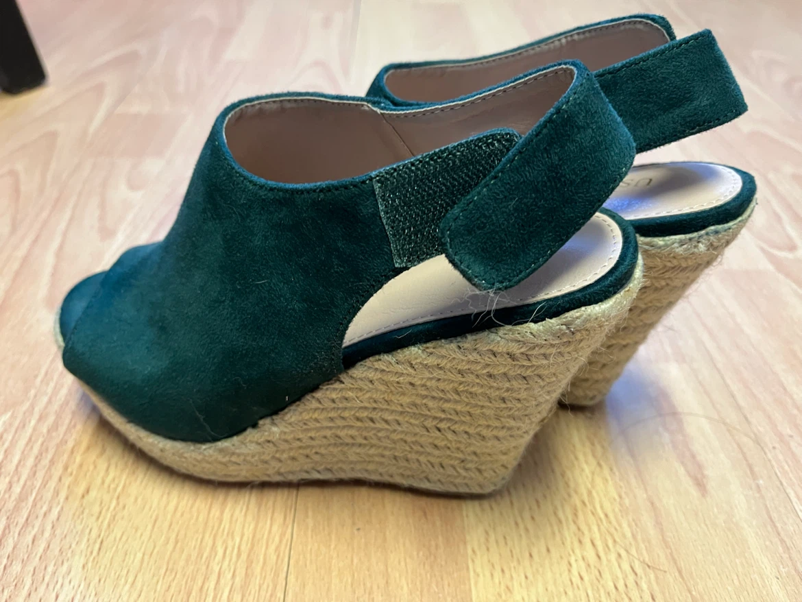 Emerald Green Wedge Sandals(Size6) - photo 3