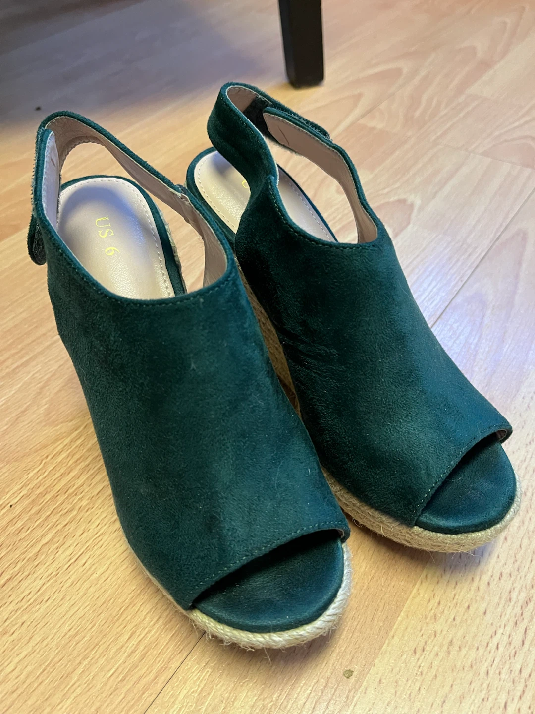Emerald Green Wedge Sandals(Size6) - photo 4