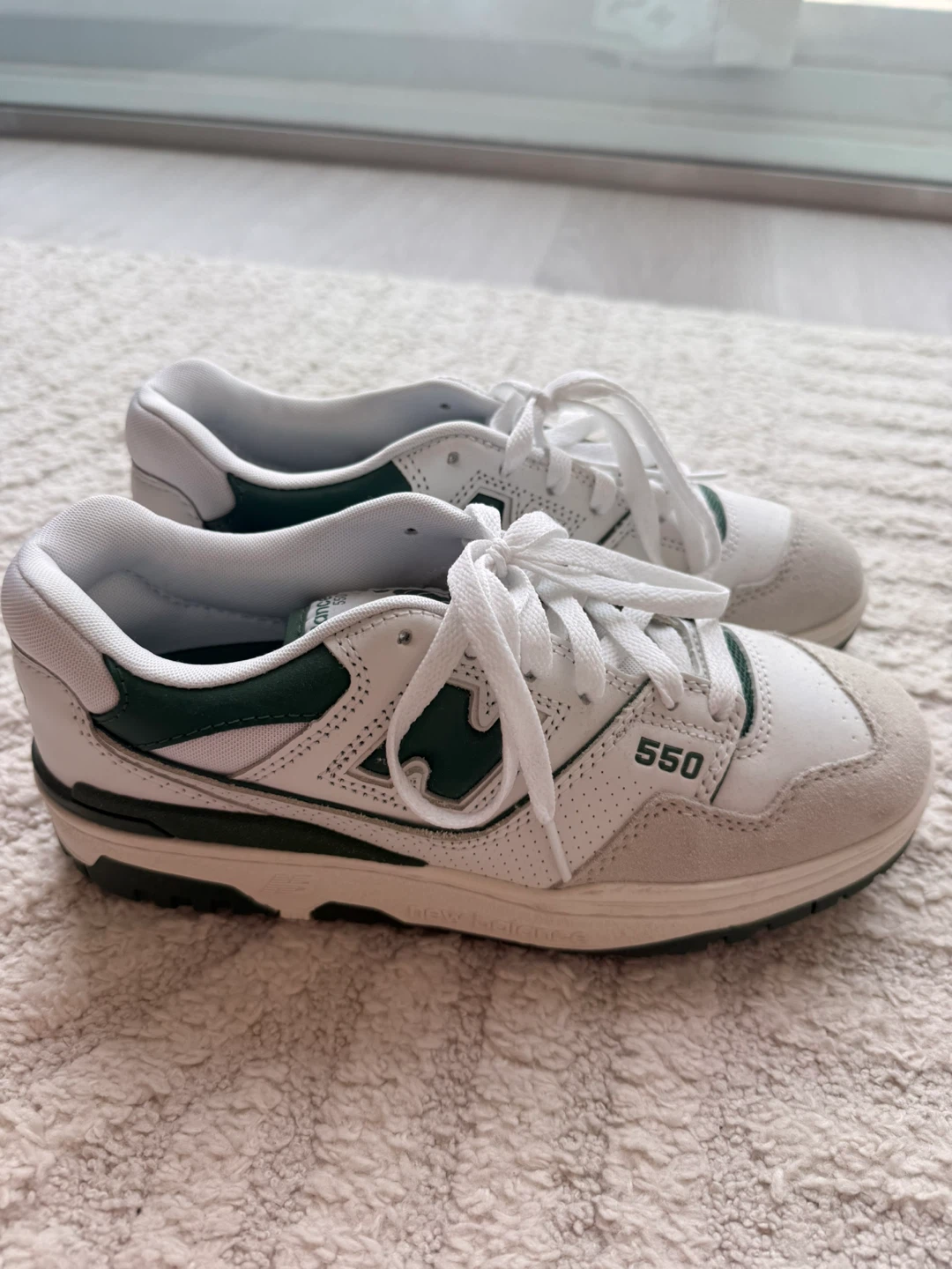 New Balance 550 White Green Sneakers - photo 2