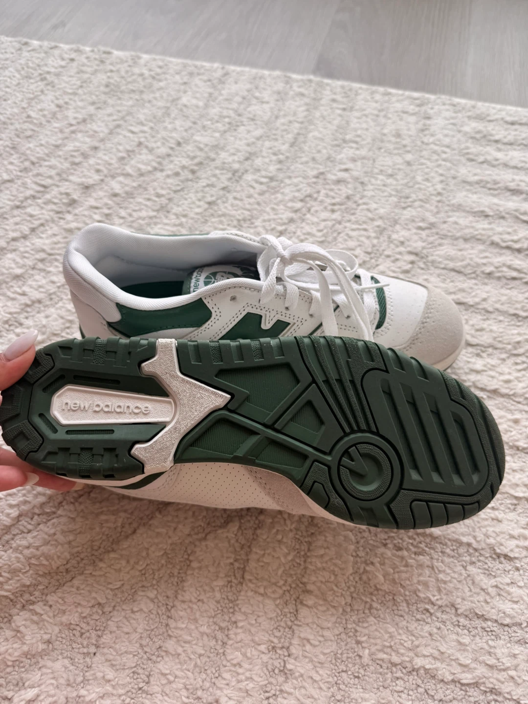 New Balance 550 White Green Sneakers - photo 3