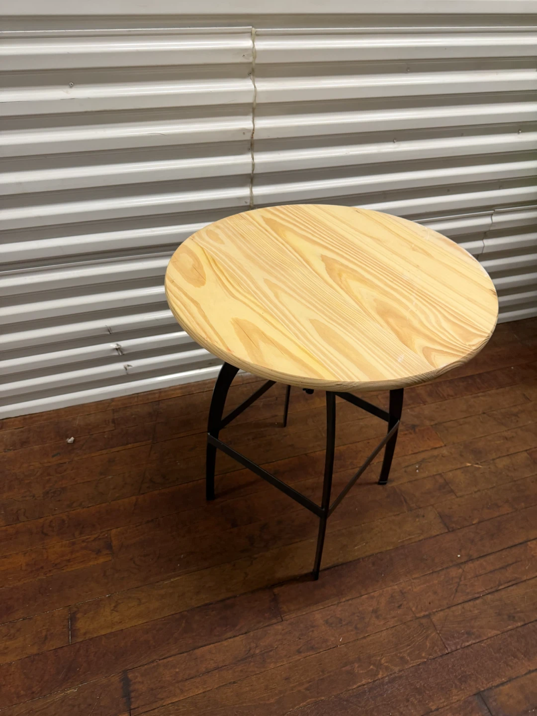 Adjustable Round Wood Top Side / Dining Table - photo 2