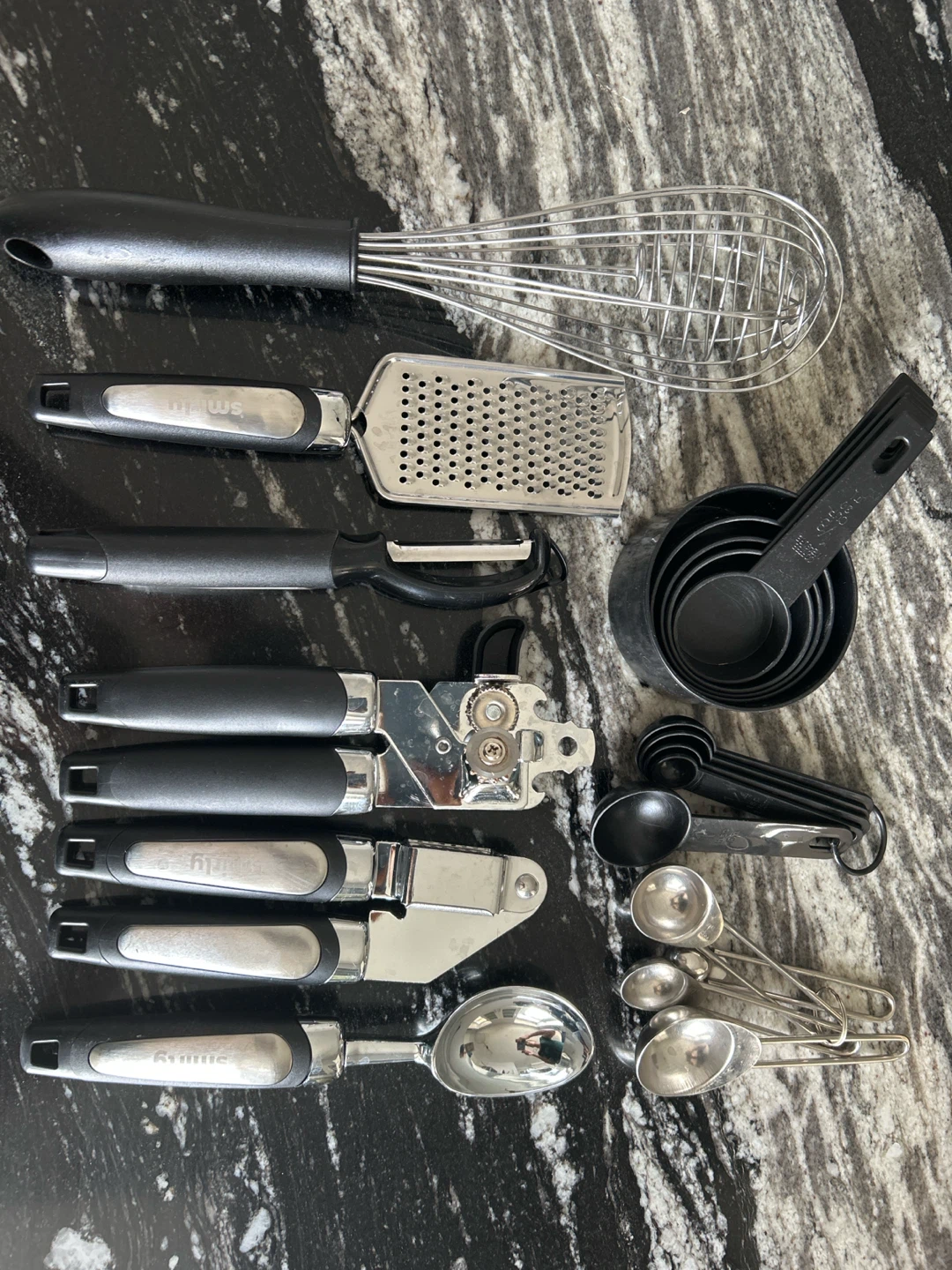 Kitchen Utensil Set - Whisk, Peeler, Grater, Can Opener & More