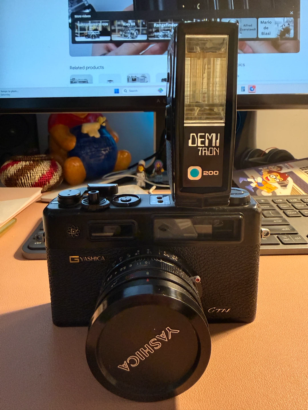 Yashica Electro 35, 35mm Film Camera w/ 45mm 1.7 lens w/ flash
