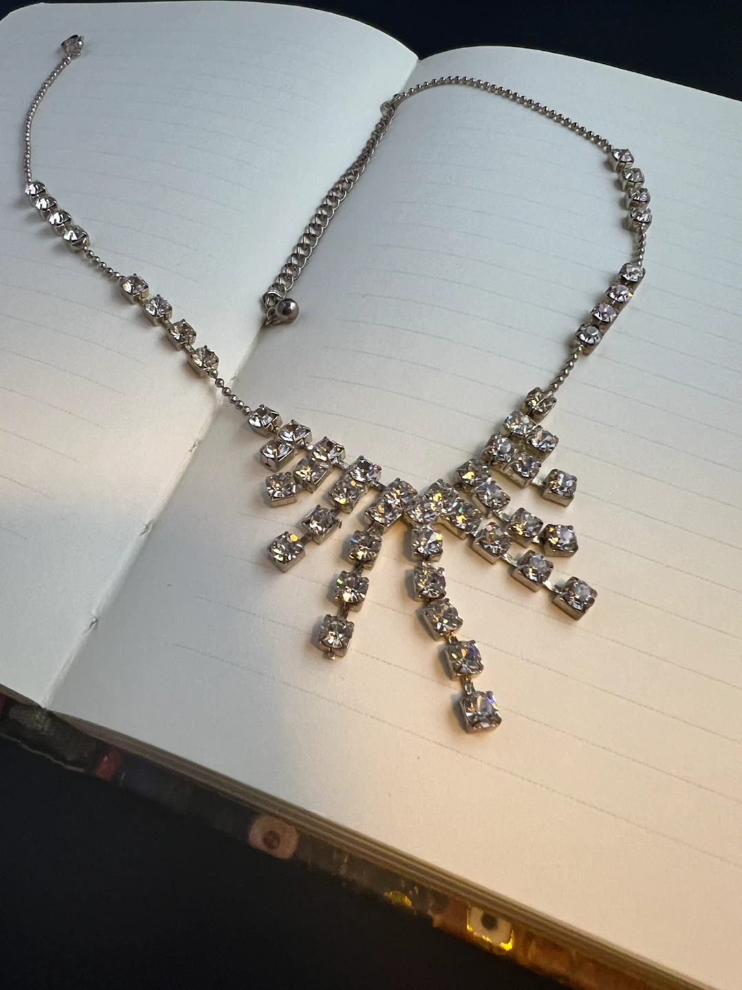 Art Deco Inspired Rhinestone Necklace