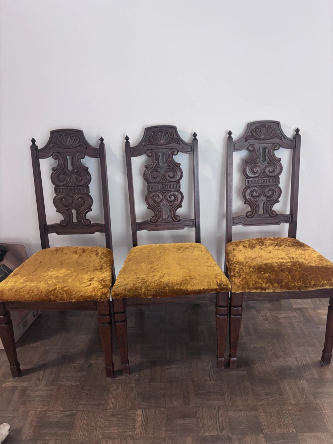Set of 6 Vintage Wood Dining Chairs