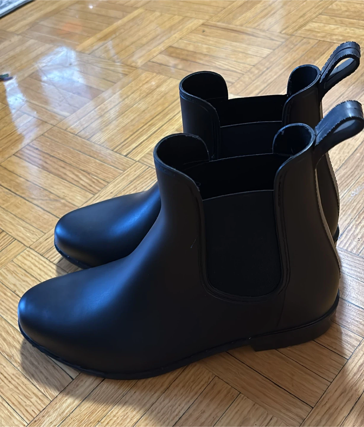 Rain Boot Waterproof Rain Boot women size 9 black like new - photo 2