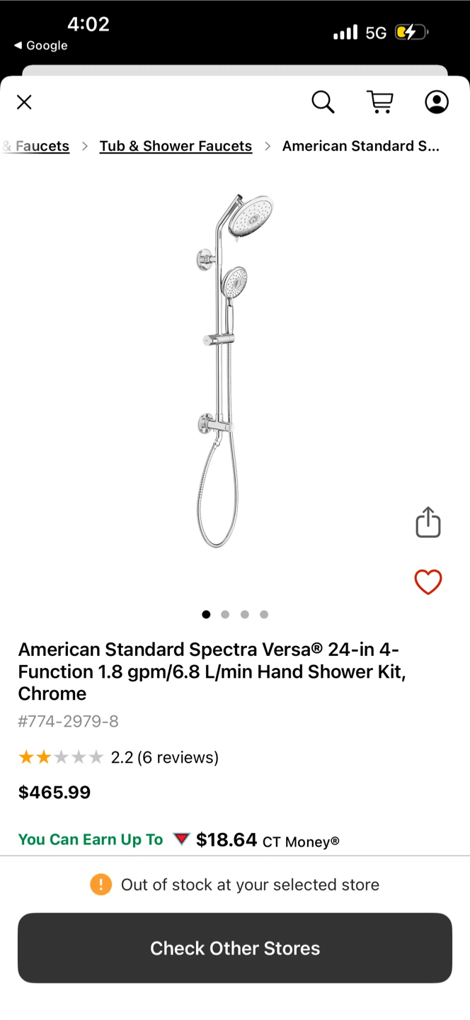 Shower system (American Standard SPECTRA Versa) - photo 2