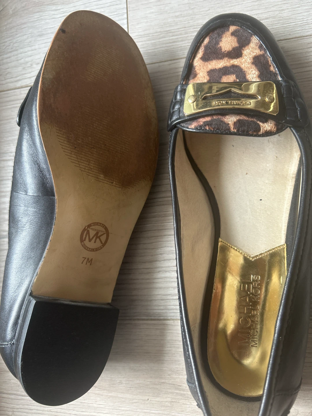Michael Kors Black Leopard Print Loafers - photo 2