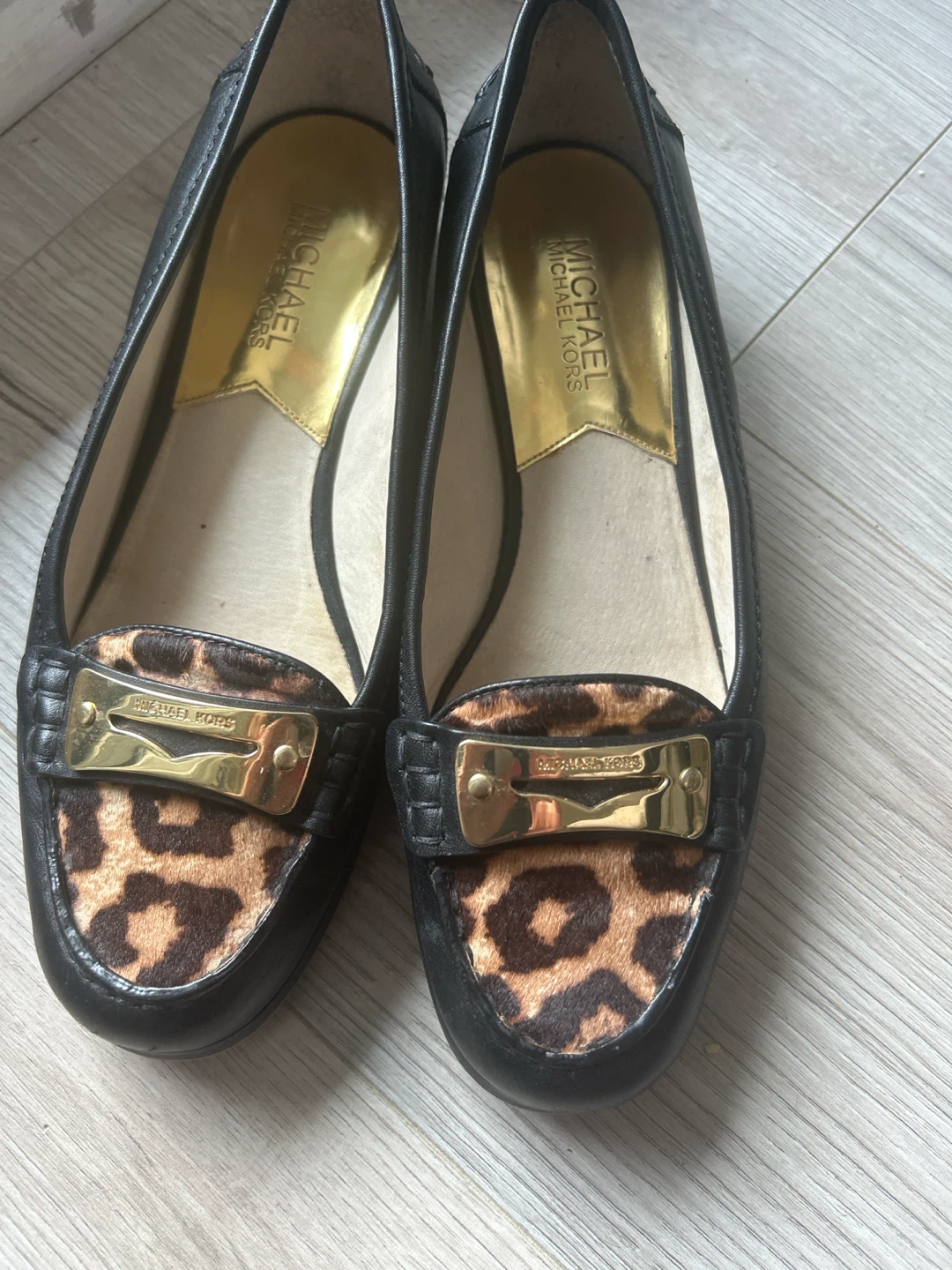Michael Kors Black Leopard Print Loafers - photo 3