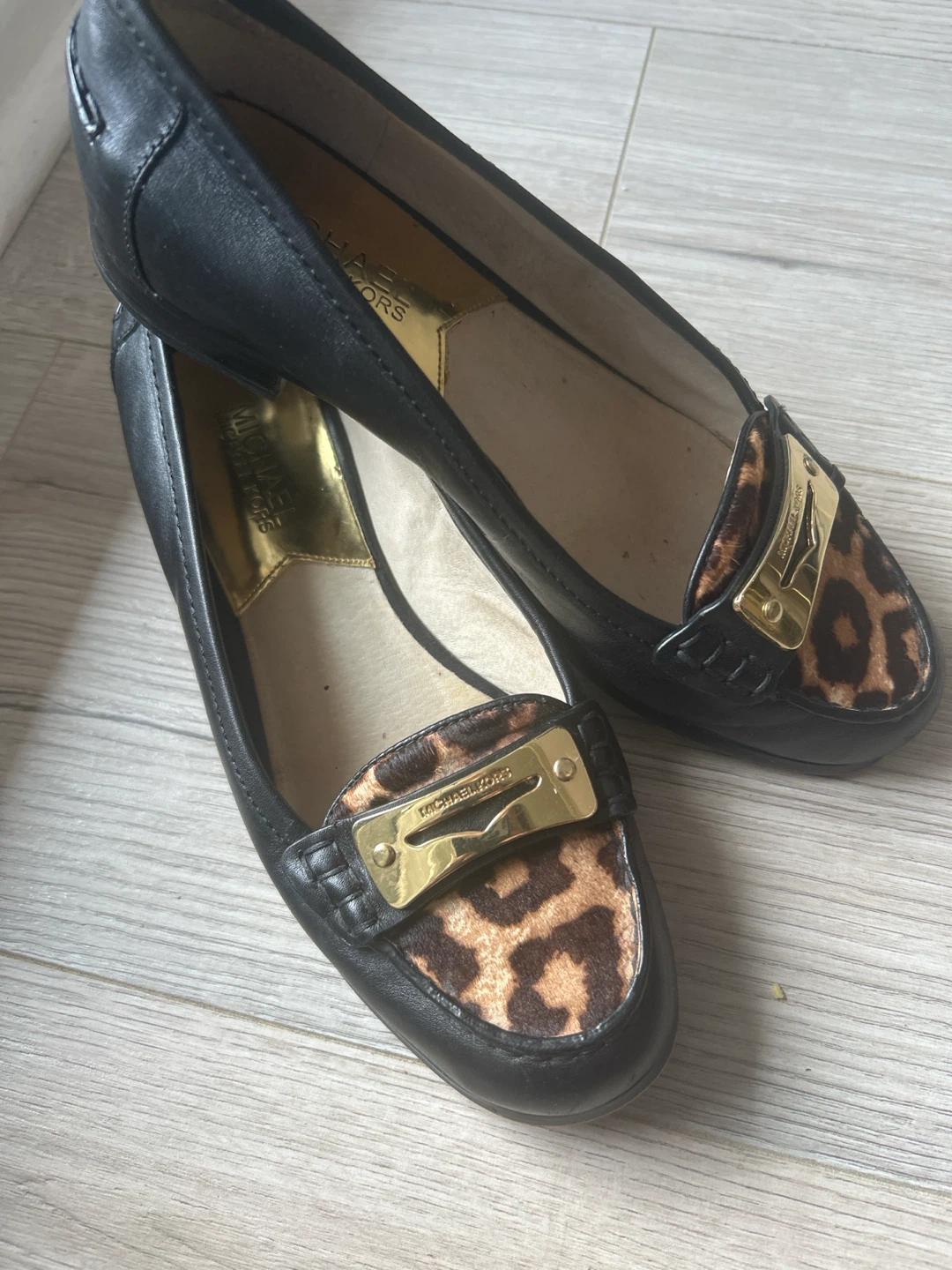 Michael Kors Black Leopard Print Loafers - photo 4