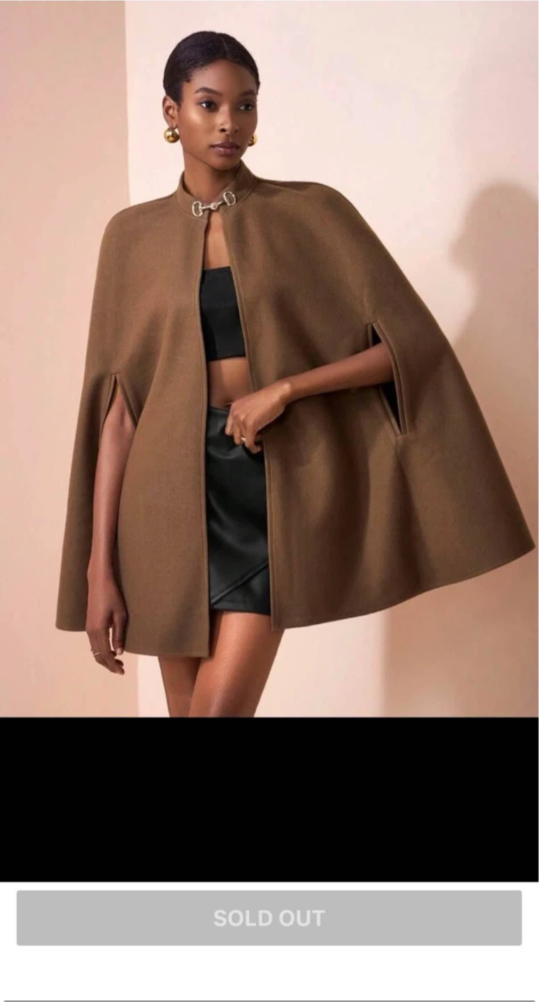 Brown Cape with Gold Buckle