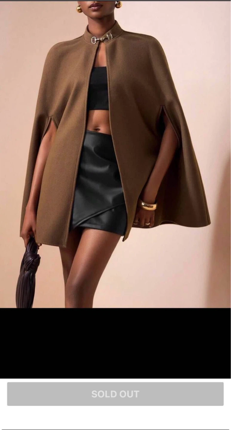 Brown Cape with Gold Buckle - photo 2
