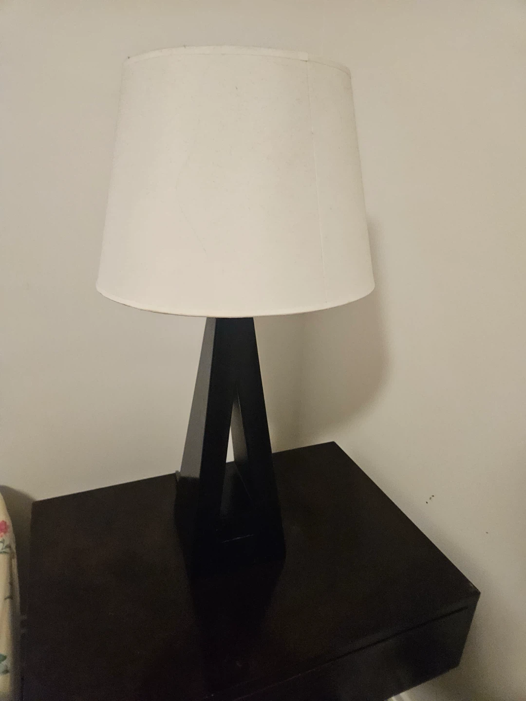 Dark Brown Nightstand with Drawer - photo 3