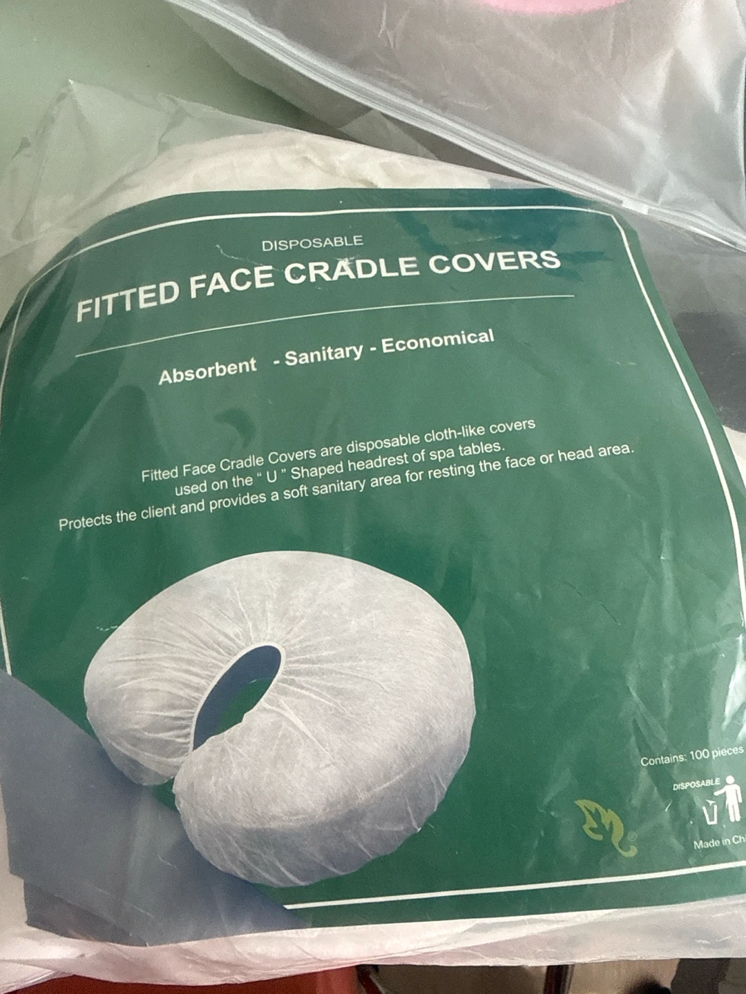 Disposable Fitted Face Cradle Covers - 100 Pieces