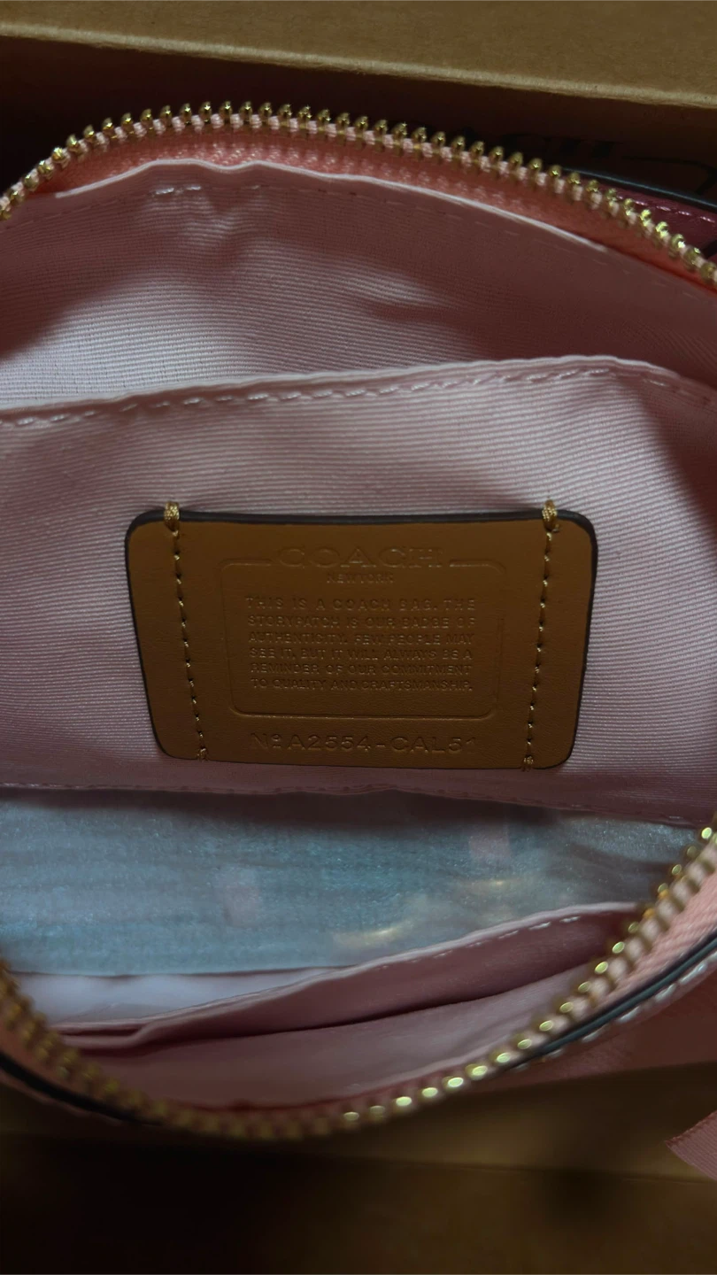 Coach Pink Monogram Shoulder Bag with Bow Charm - photo 4