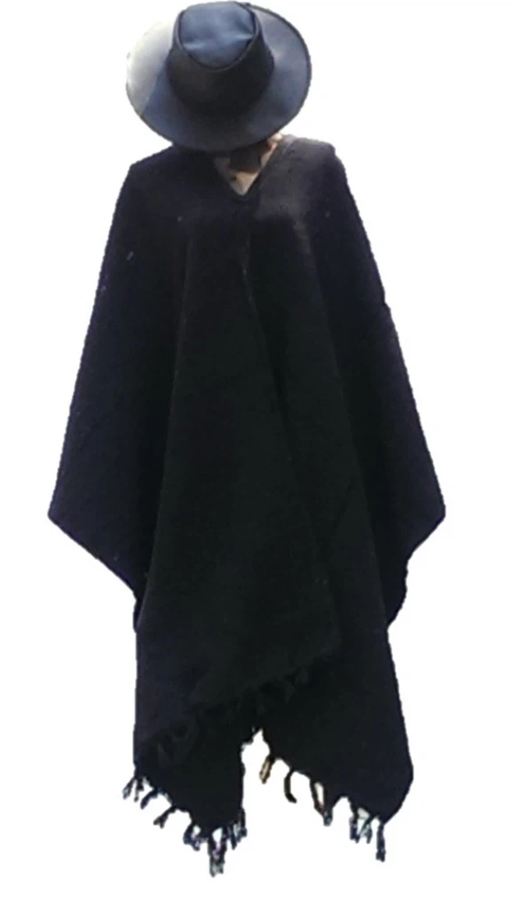 Brand new Black Poncho with Fringe - photo 2
