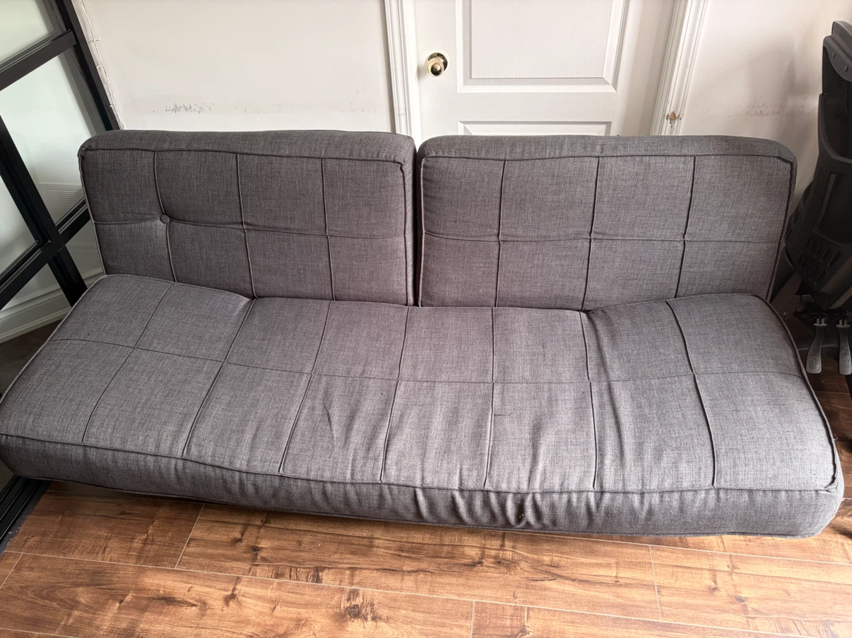 Grey Futon Sofa Bed - photo 2