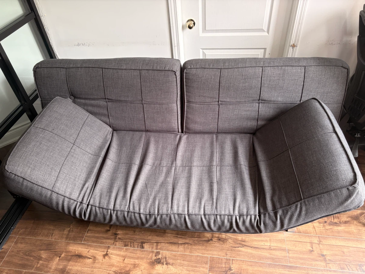 Grey Futon Sofa Bed - photo 3