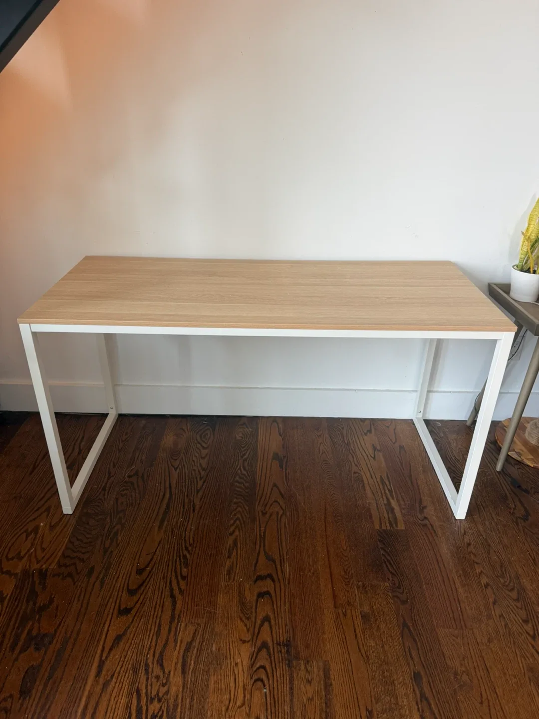 Desk with Natural Wood Top