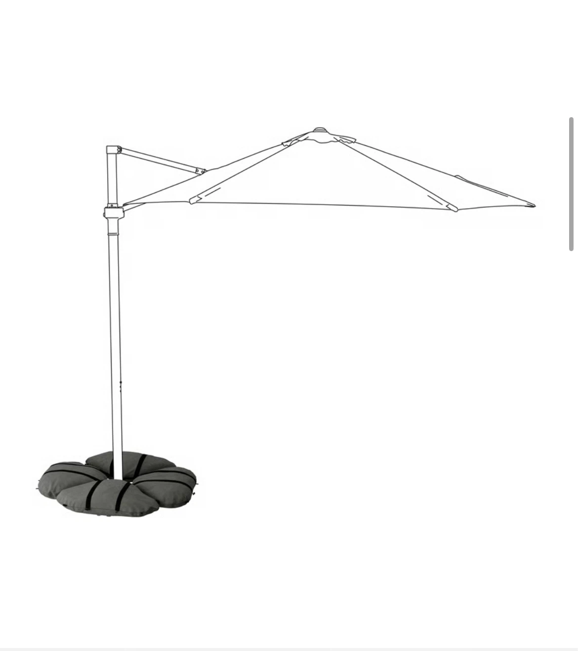 IKEA IGGÖN Umbrella Base Sandbags (Set of 4) – Like New - photo 3