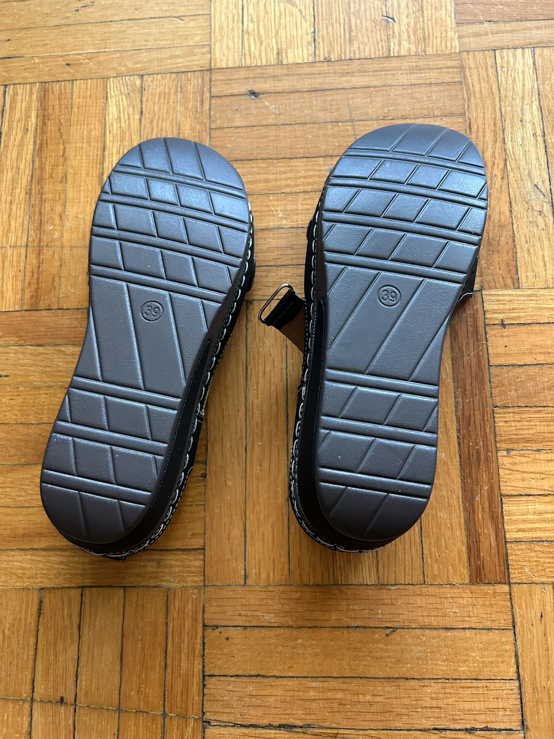 Black Wedge Sandals Size 39 - photo 4